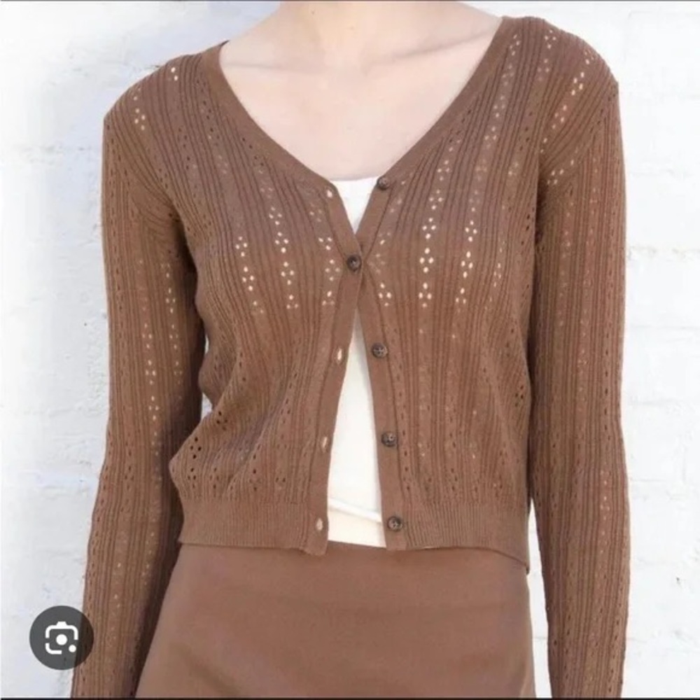 Brandy Melville Shannon Eyelet Cardigan